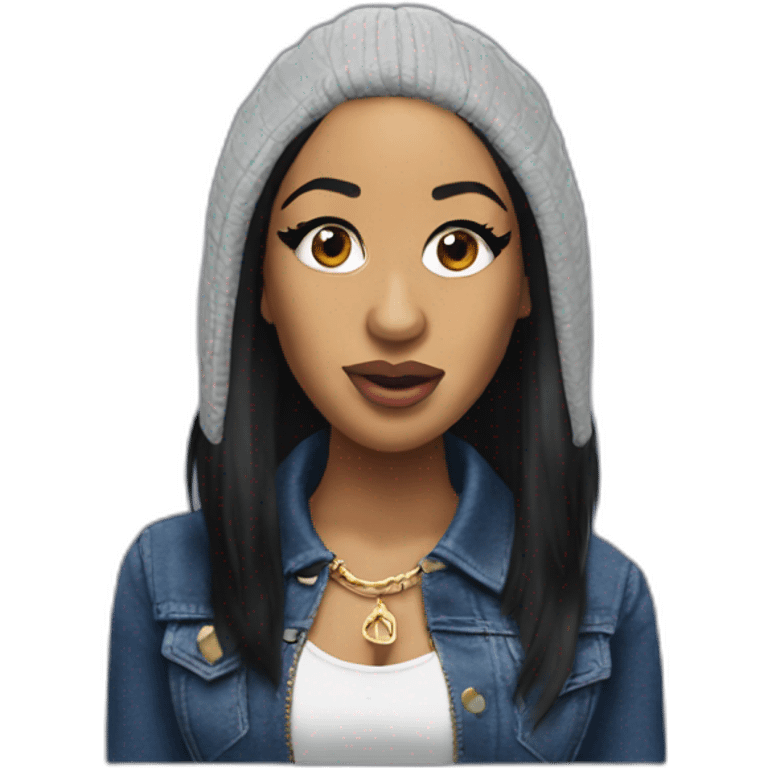 US Female Rapper Cardi B emoji