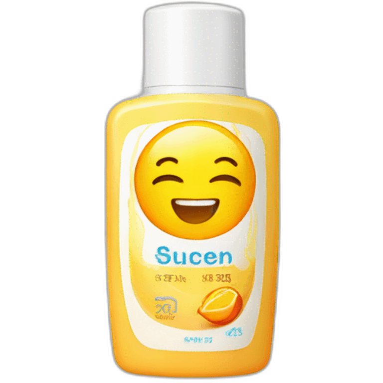 Sunscreen bottle emoji