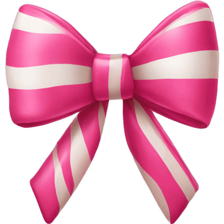 candy cane pink bow emoji