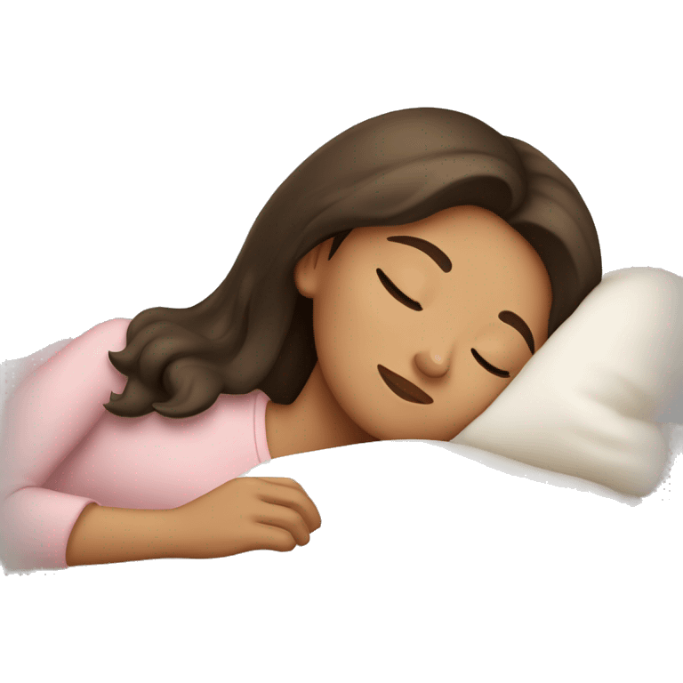 Brunette girl sleeping emoji