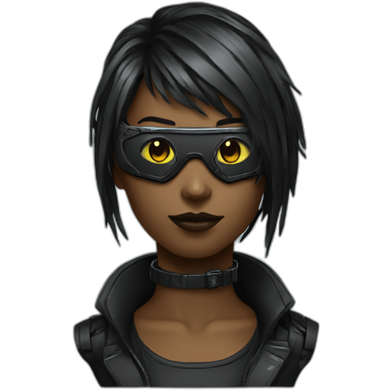 cyberpunk-black-cat emoji