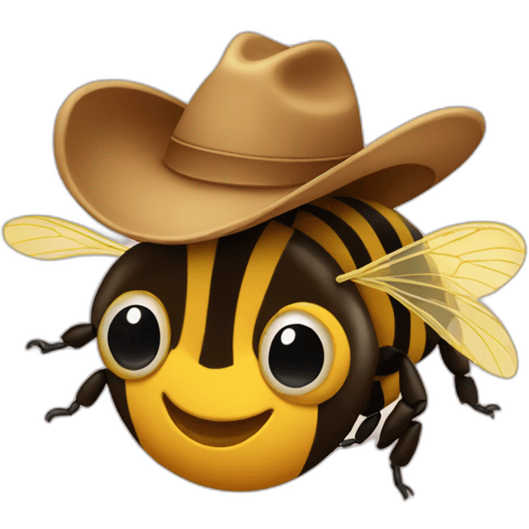 bee with a cowboy hat emoji