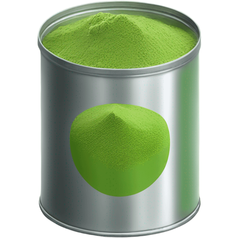 Matcha powder in a metal can emoji