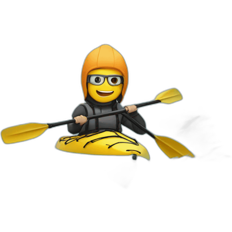 L'évolution in kayak emoji