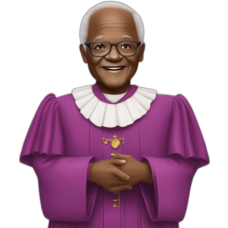 Desmond Tutu in a tutu emoji