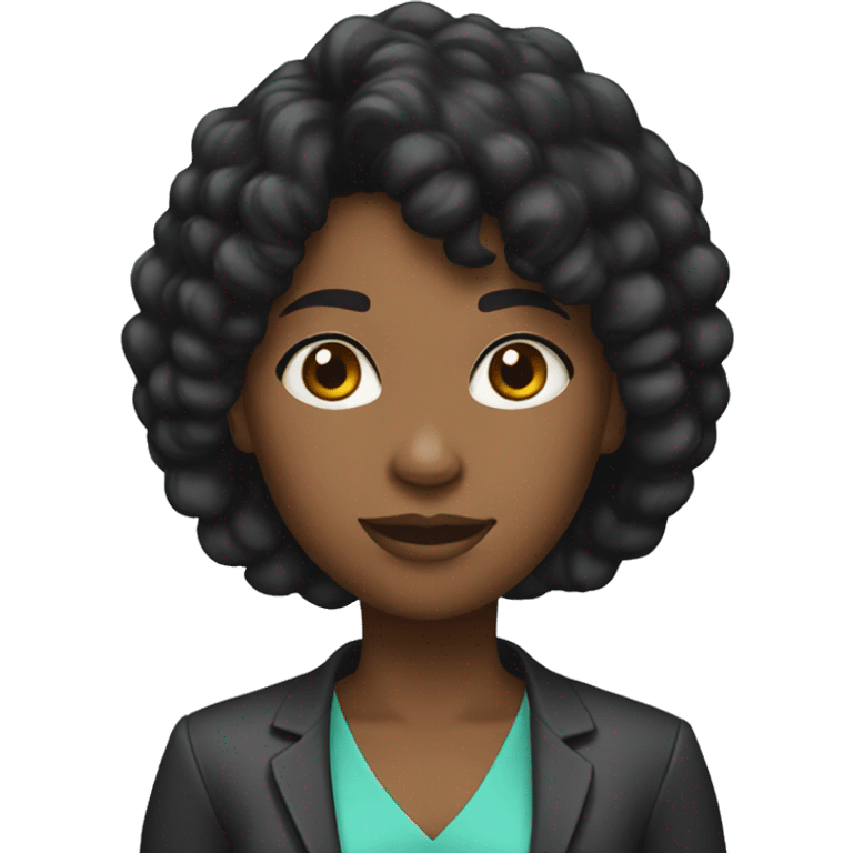 black hair girl team coordinator emoji