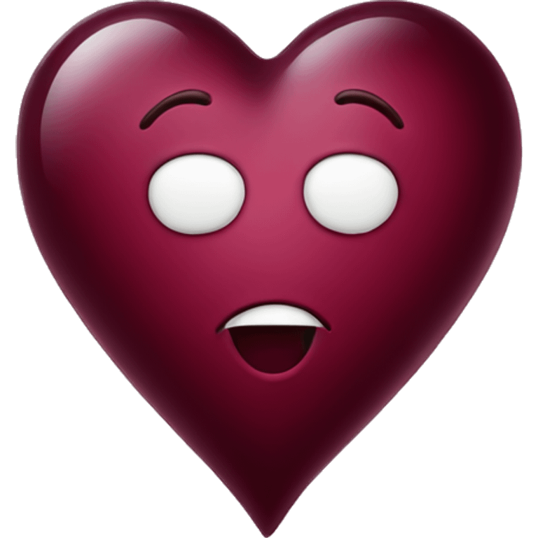 Burgundy glass heart emoji