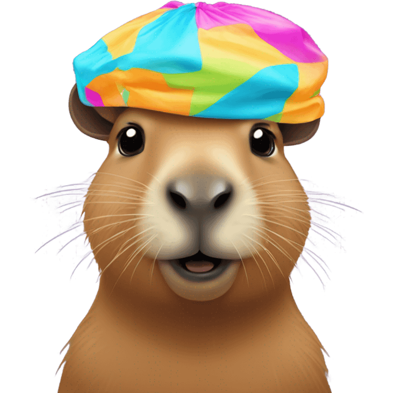 Capybara in a shower cap emoji