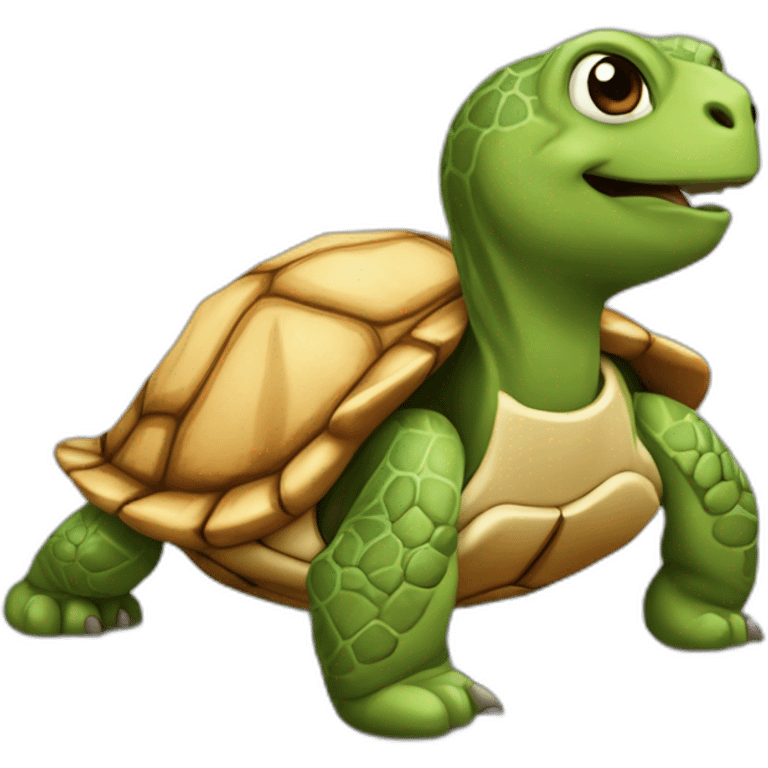 Tortue sur un chien emoji