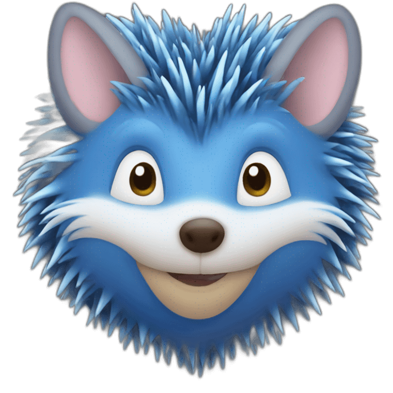 blue hedgehog heart emoji