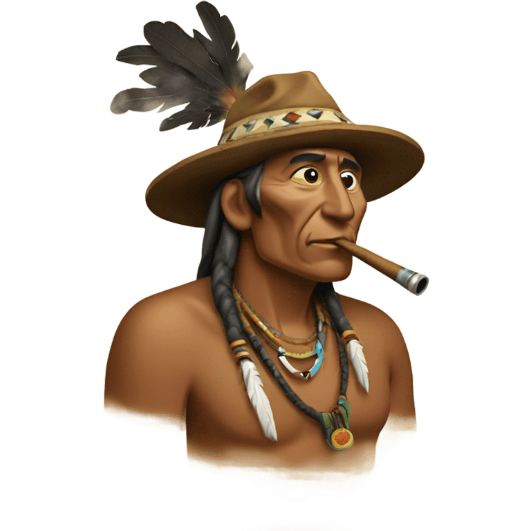 Native American smoking pipe emoji