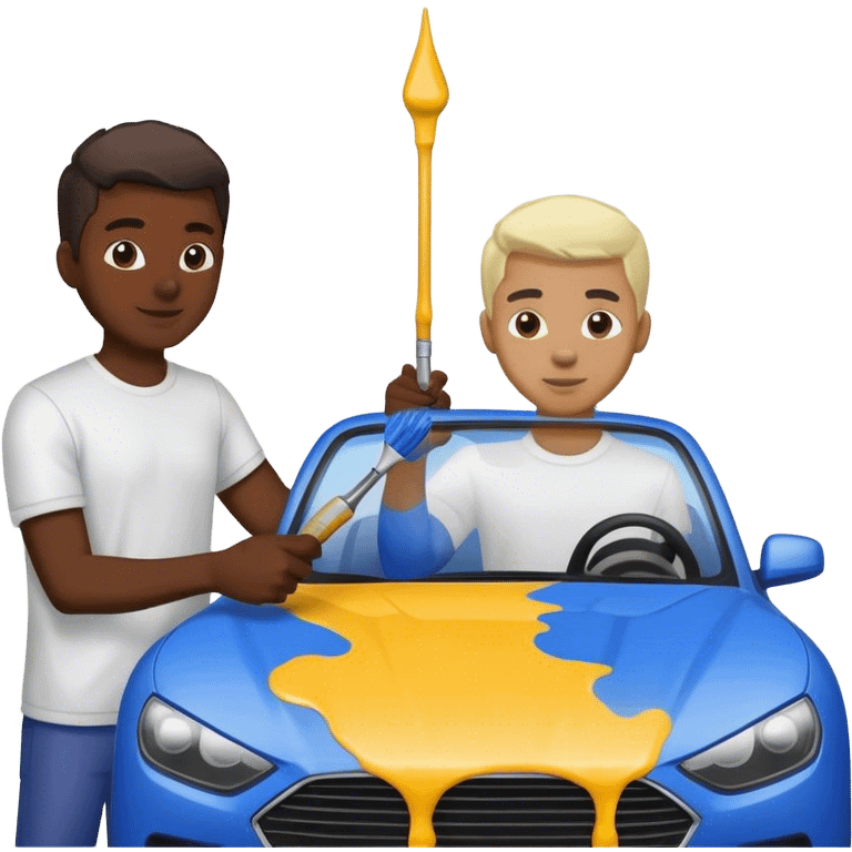 Two car paint mixer men  emoji