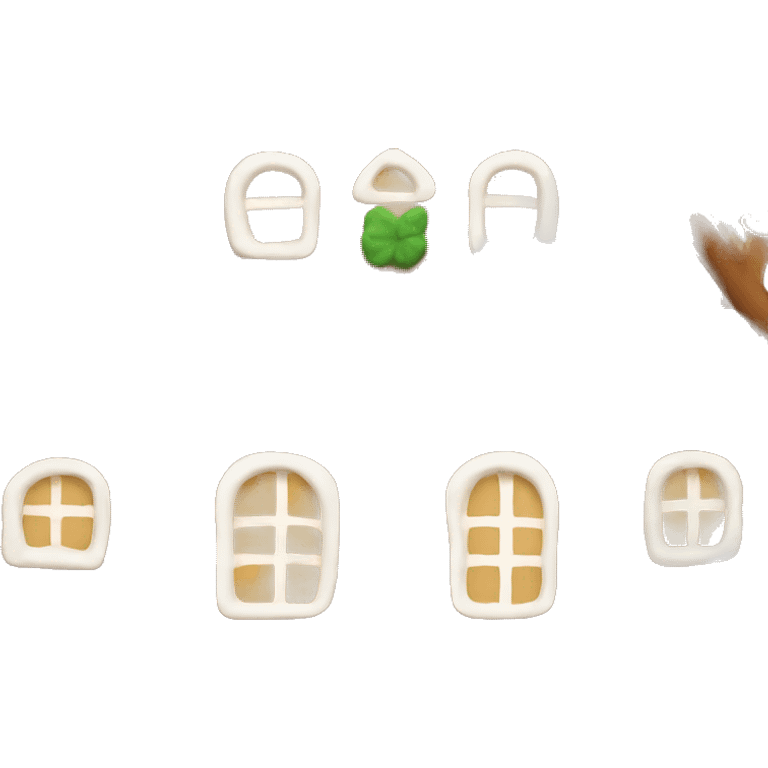 Cute gingerbread house emoji