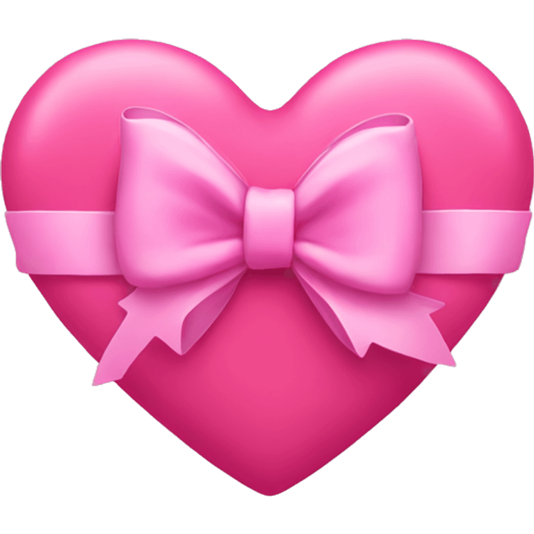 Pink heart with a bow  emoji