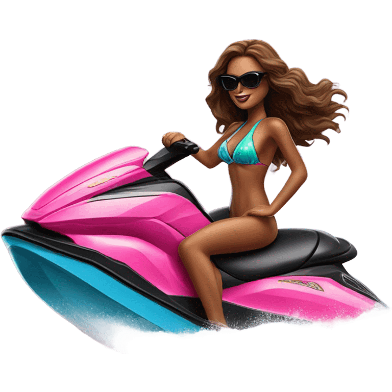 Photo of Victoria secret model on a jet ski emoji