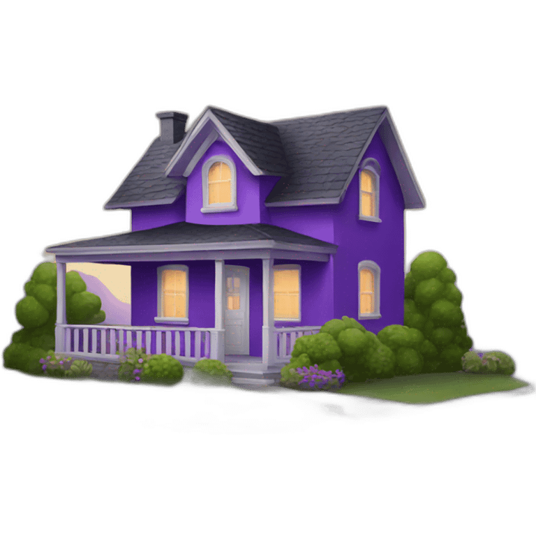 purple house emoji