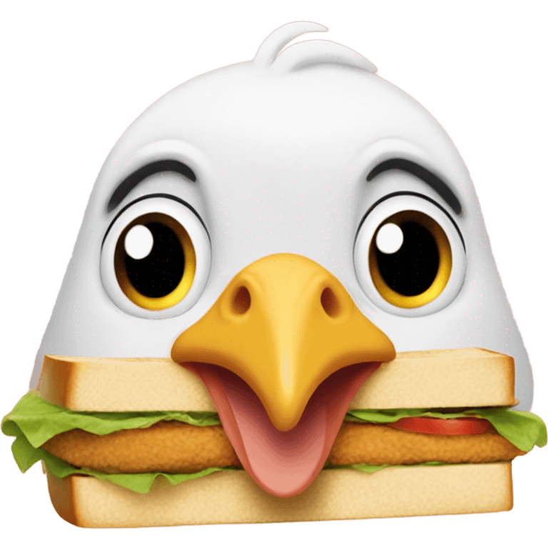 Chicken being a sandwich  emoji