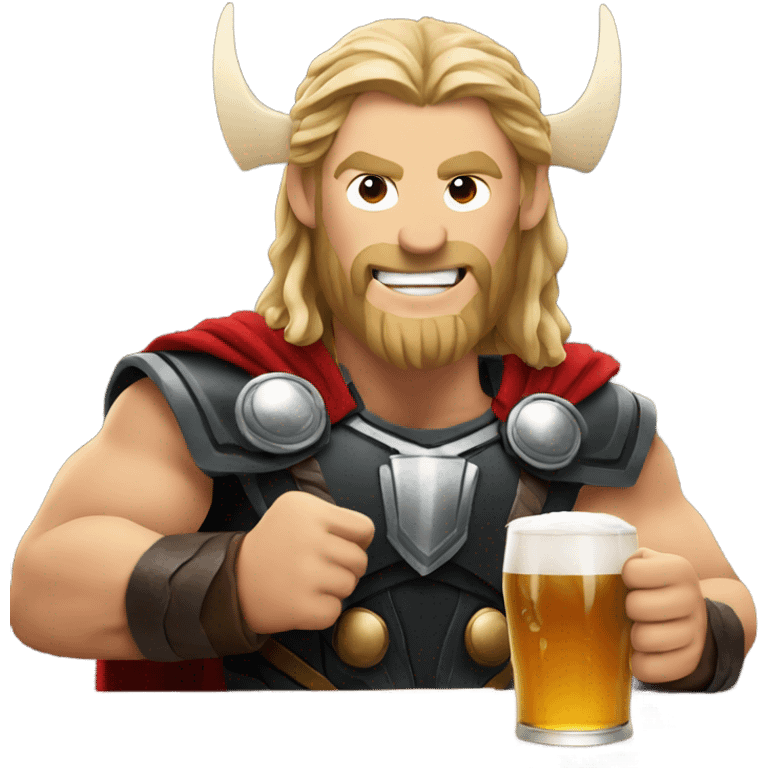 Thor having a pint  emoji