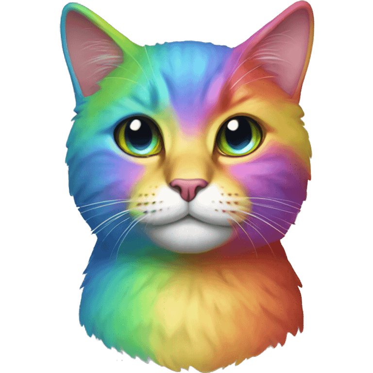 Rainbow cat emoji