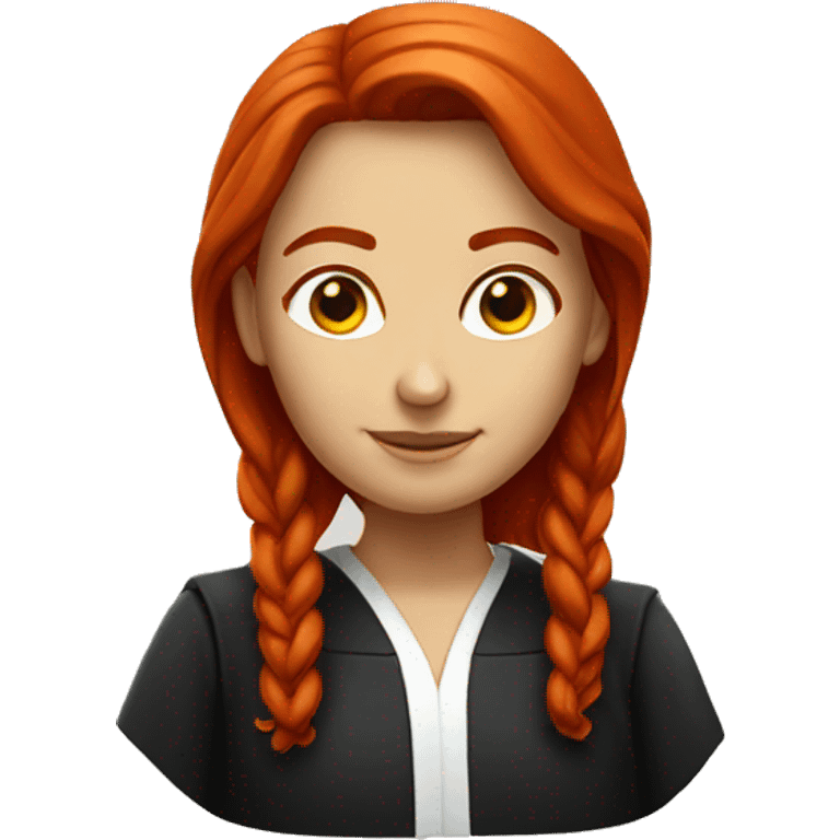 Red head girl judge emoji