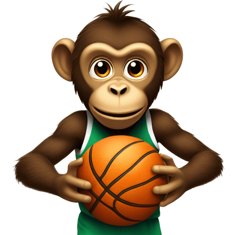 Monkey with basketball  emoji