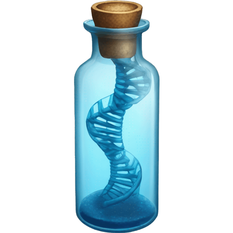 Vial with blue double helix inside from resident evil  emoji