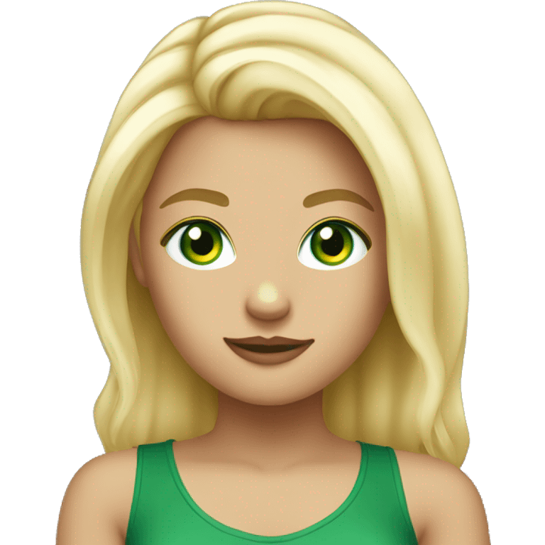 I want a hot girl with blonde hair and green eyes emoji