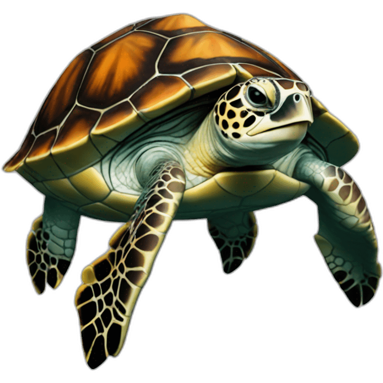 Hawksbill sea turtle emoji