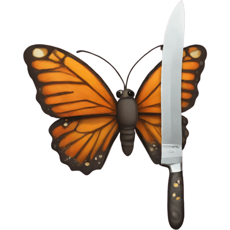 butterfly with knife emoji