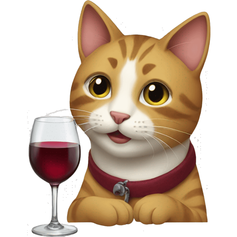 Cat drinking wine  emoji