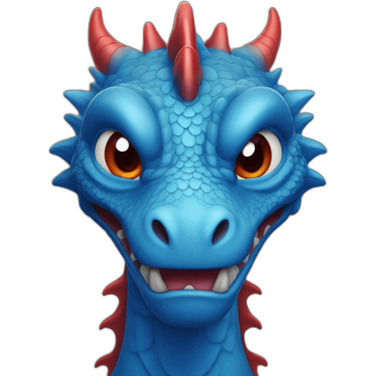 face red dragon with blue eyes emoji