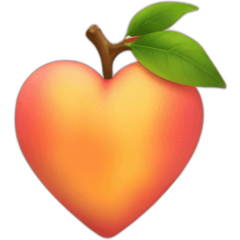 Heart with peach emoji