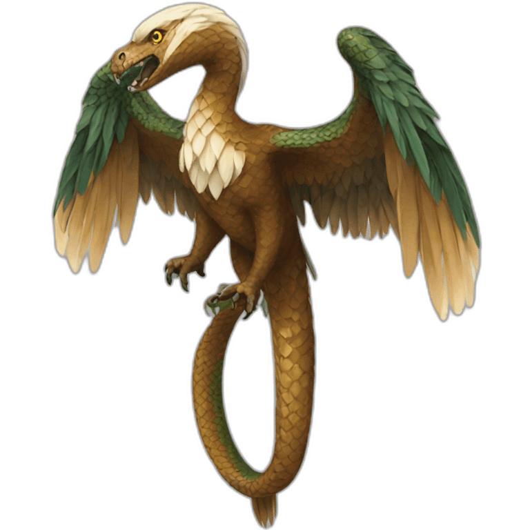 Aigle attrape serpent emoji