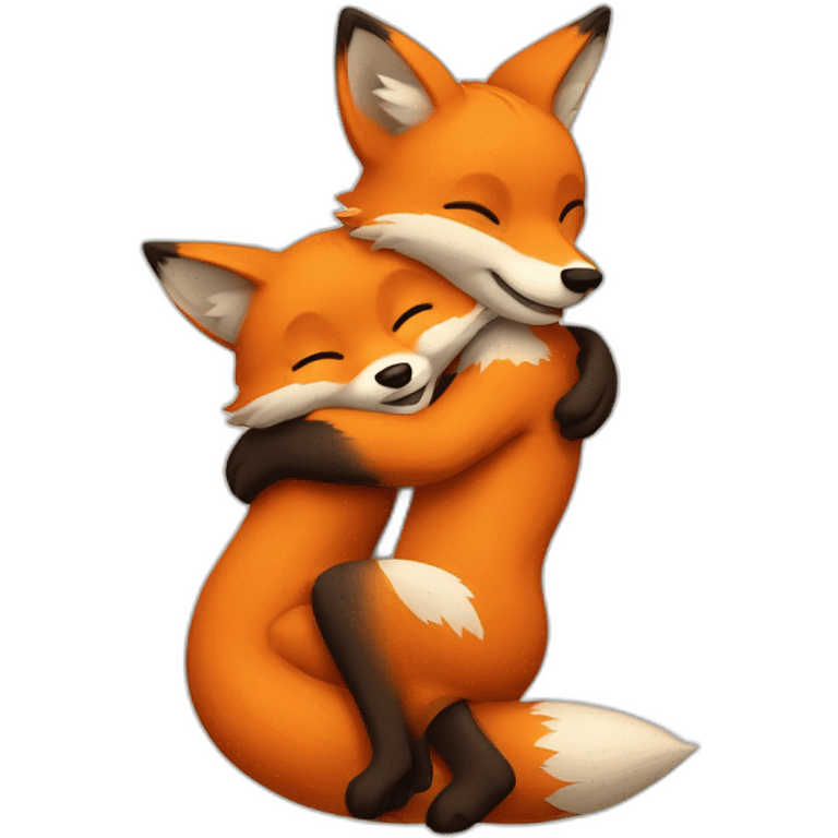 Fox hug emoji