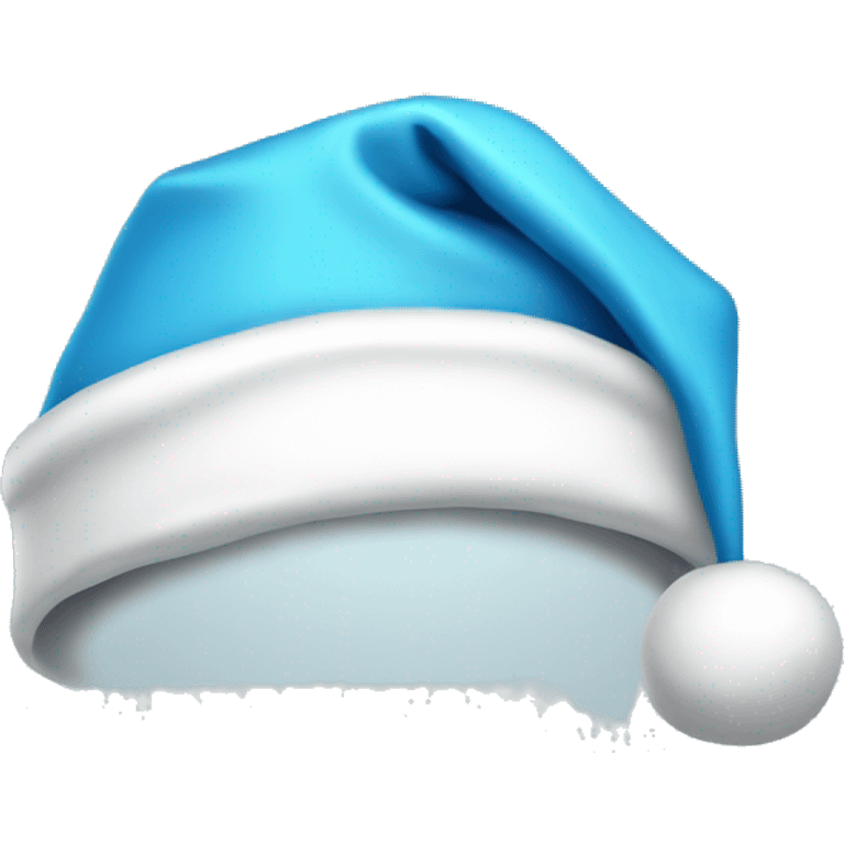 light blue santa hat emoji