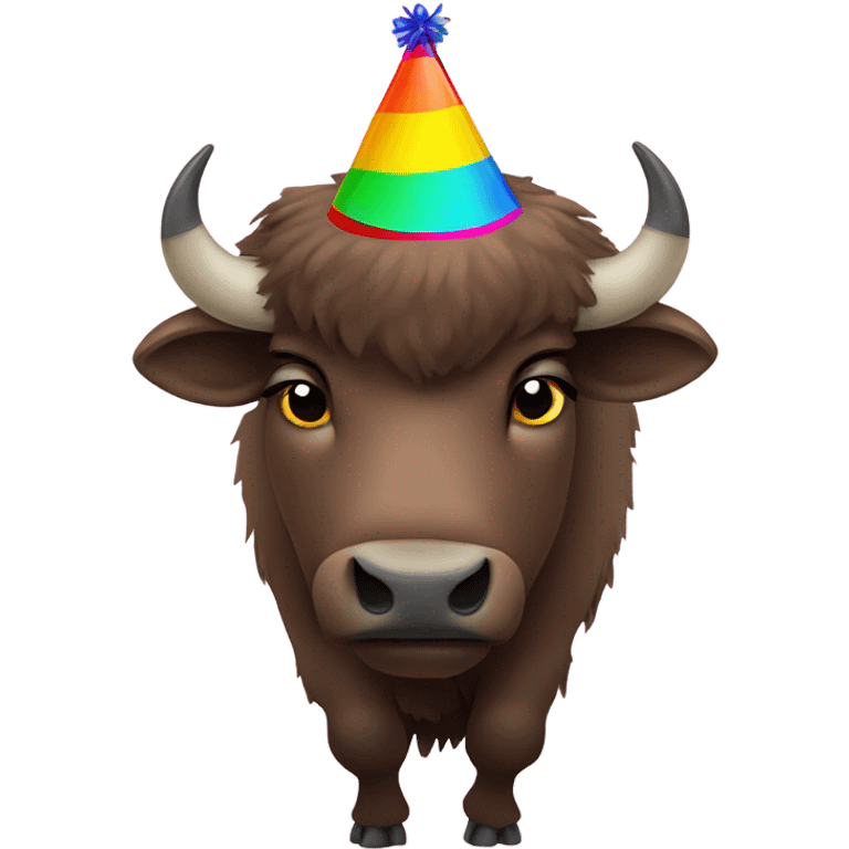 Bison with party hat  emoji