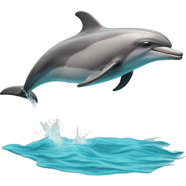 Dolphins jumping out of the water  emoji