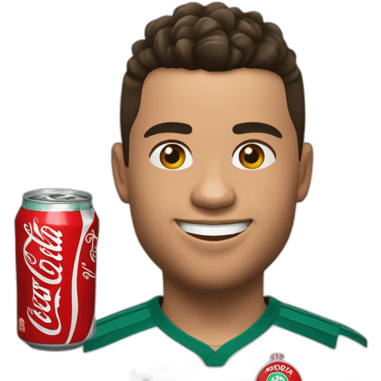 Ronaldo drink coca cola emoji