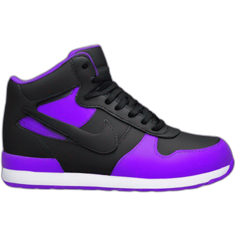 sneakers black and violet emoji