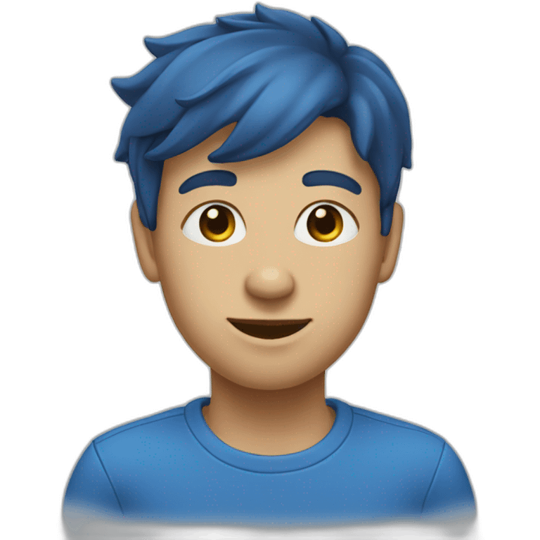 Personnage a la peau bleue emoji