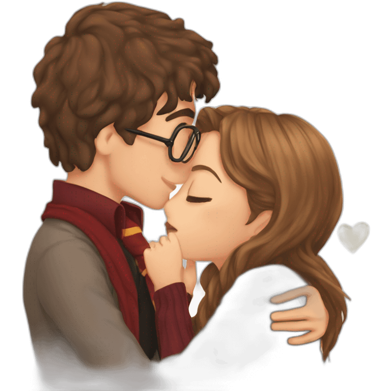 Harry Potter et Hermione Granger kissing emoji