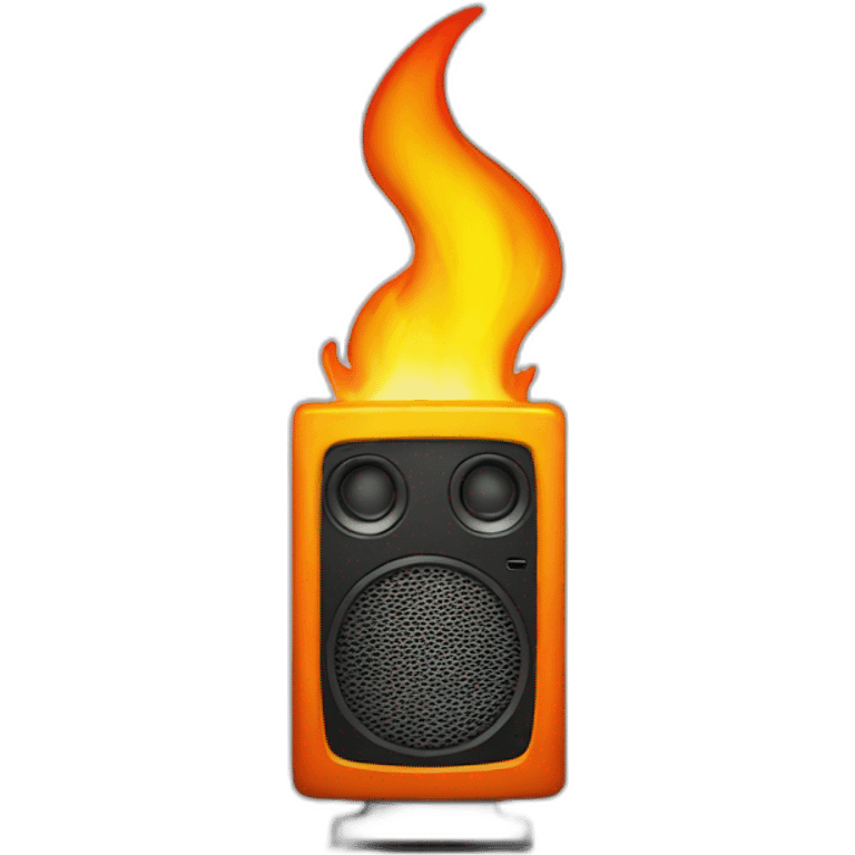 Speakers on fire emoji