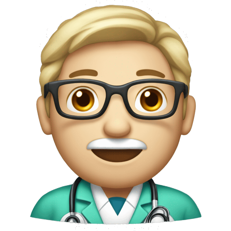 Médico ortopedista huesos rotos emoji