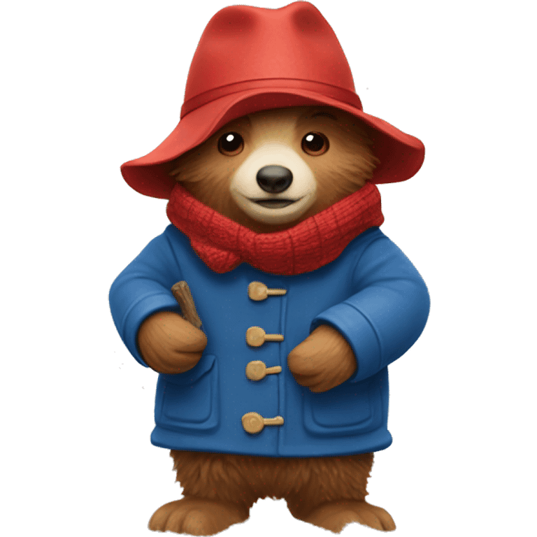 Paddington making a snowman emoji