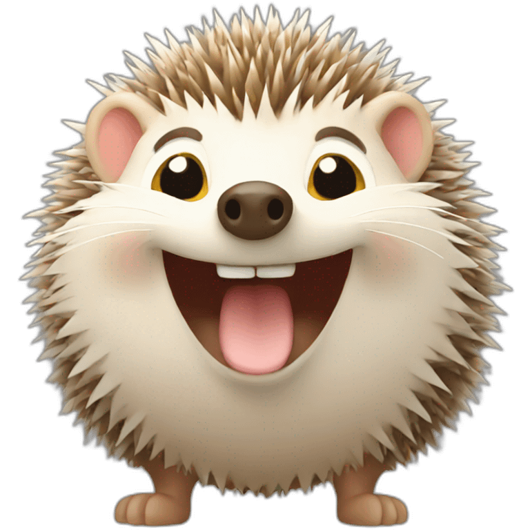 Happy hedgehog emoji