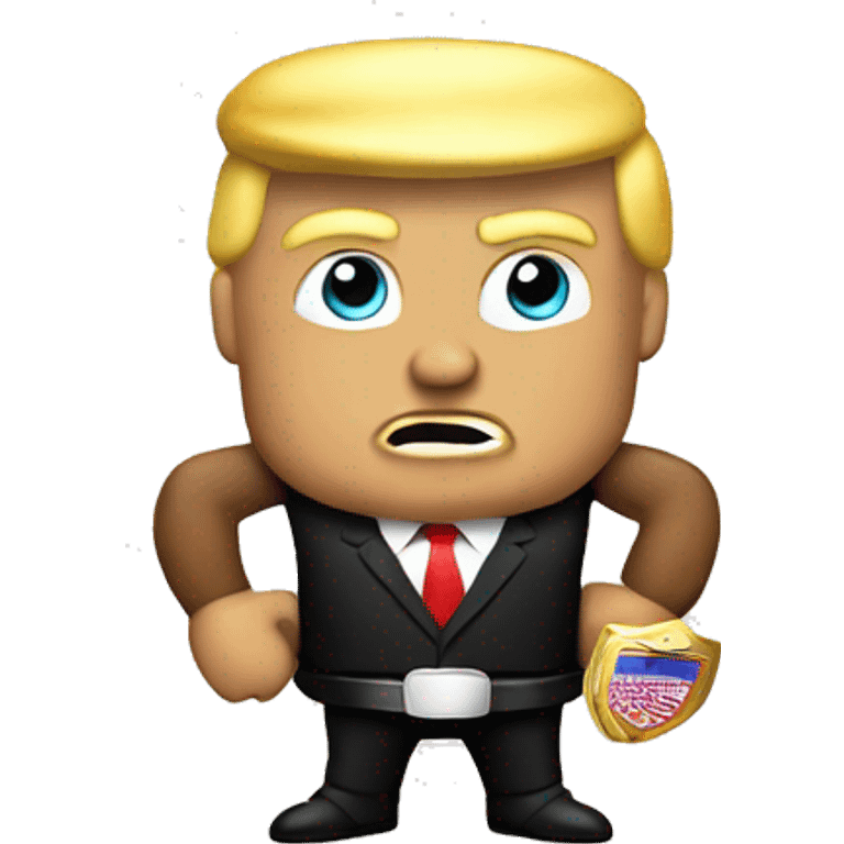 Trump with championship belt emoji