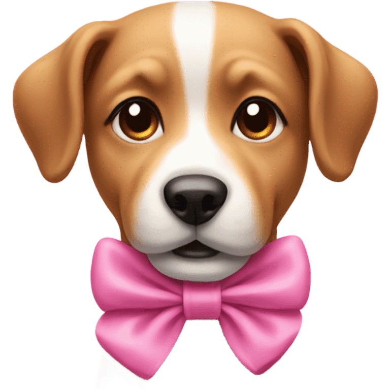 dog with pink bow  emoji