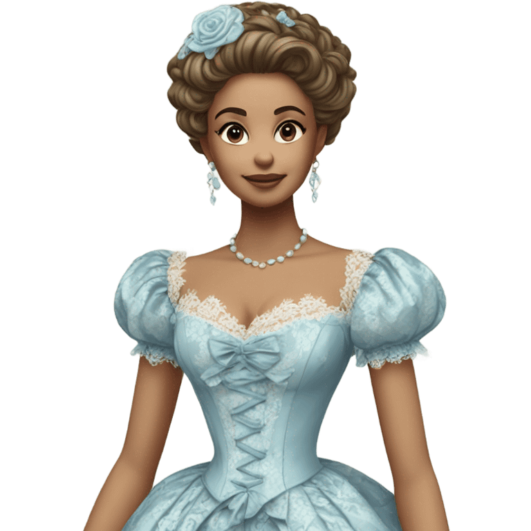 rococo pastel blue dress emoji