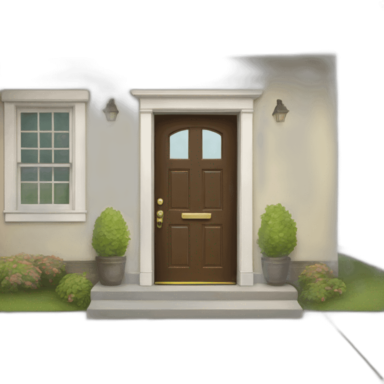 An open house door emoji