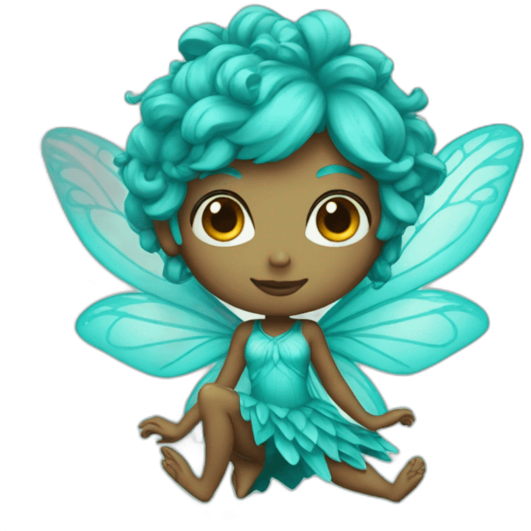 Turquoise fairy emoji